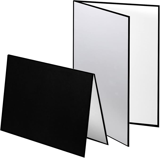 2PCS 3 in 1 12"x8" Photography Light Reflector Cardboard, A4 Paper Folding