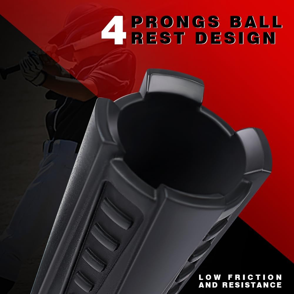 Skiennix 4-Prongs Ball Rest Batting Tee - Adjustable 23" to 44" for Baseball & Softball Hitting