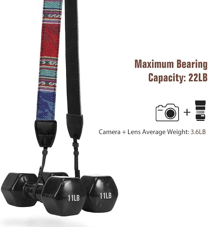MoKo Camera Strap, Premuim Cotton Canvas Braided Adjustable Universal Sling