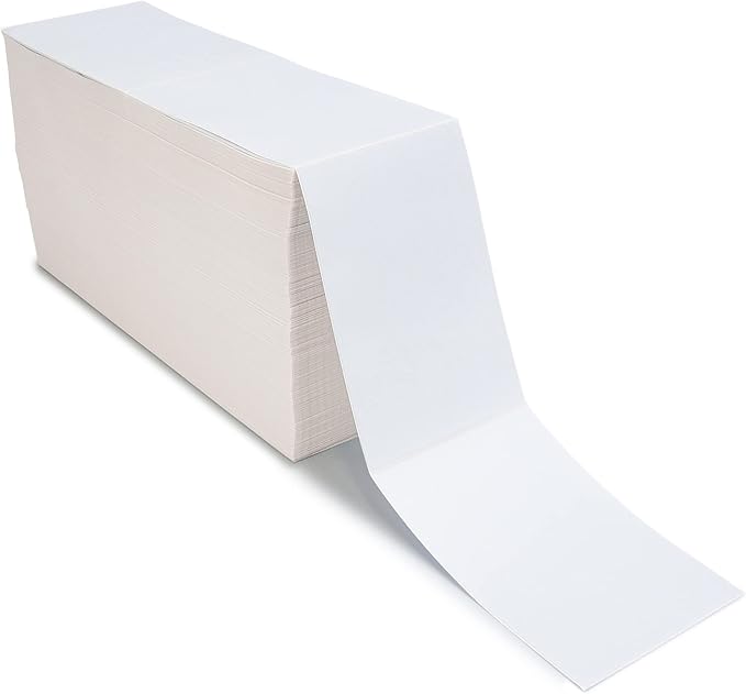L LIKED 2500 4x6 Thermal Labels Fanfold, Direct Thermal Shipping Labels