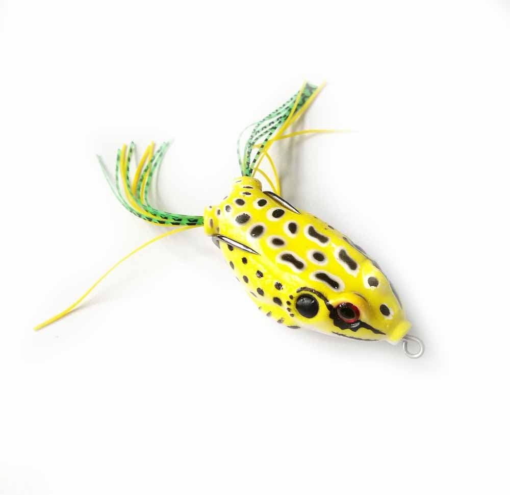 Skiennix Frog Lure Set - 5 Pcs Topwater Fishing Crankbait Soft Bait for Bass & Snakehead | 5.5CM 8G