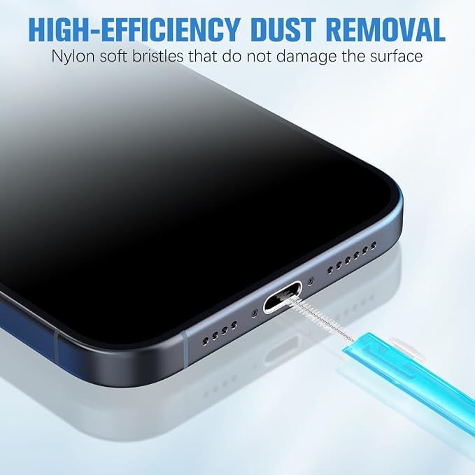 Charging Port Cleaner, Anti-Clogging Mini Brushes & Hook Dual Side Phone Cleaner