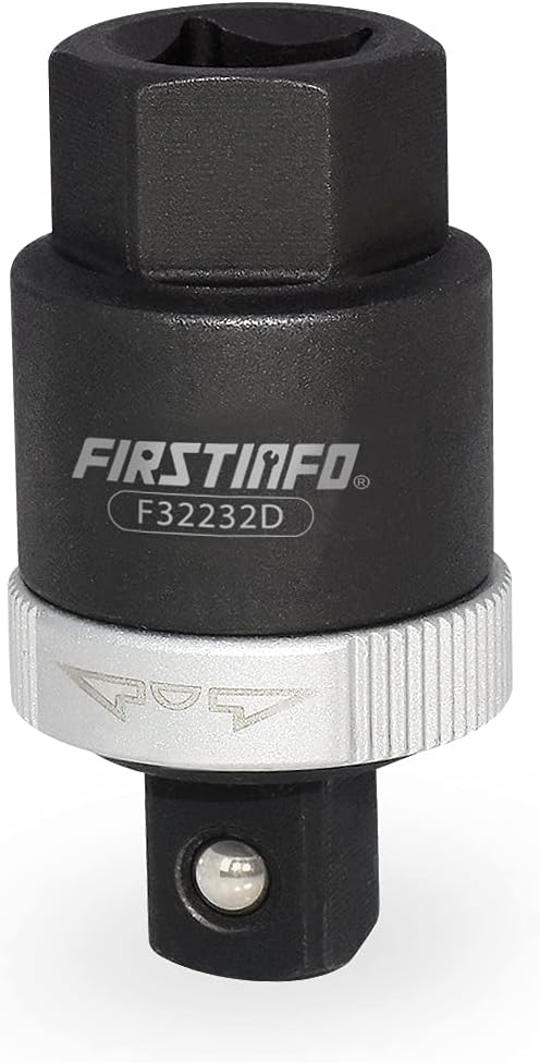 FIRSTINFO F32232D 1/2 Inch Drive Ratcheting Breaker Bar Adapter- Converts Breaker Bar or Sliding T-Handle into 24T Ratchet, Reversible Ratcheting Mechanism with Anodized Switch Collar