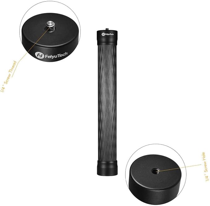 FeiyuTech 10.8" Carbon Fiber Extension Pole – Lightweight, Durable
