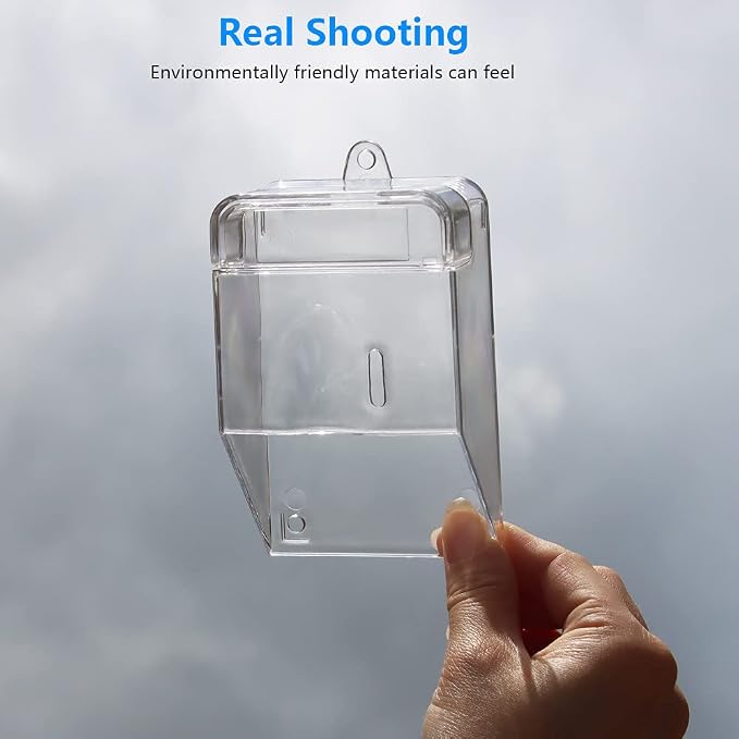 PC Waterproof Doorbell Cover, Transparent Rainproof Wireless Doorbell