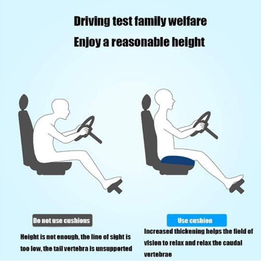 Srutirbo Car Booster Seat Cushion Heightening Height Boost Mat, Breathable Mesh Portable Car Seat Pad Angle Lift Seat for Car, Office,Home (Pure Black)