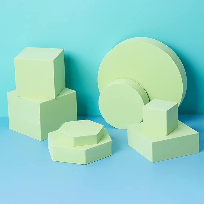 8PCS Geometric Cube Photo Props Set, Hard Foam Photography Background Props