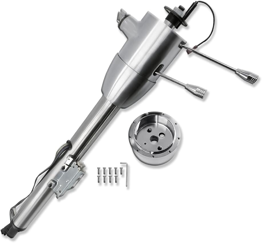 GM 30" Floor Shift Tilt Manual Steering Column Stainless Steel w/Key
