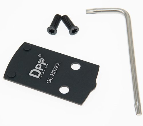 DPP Titanium Adapter Plate for Glock 43X/48 MOS | M4 Thread Holes for Holosun 407k/507k - GL-H07KA