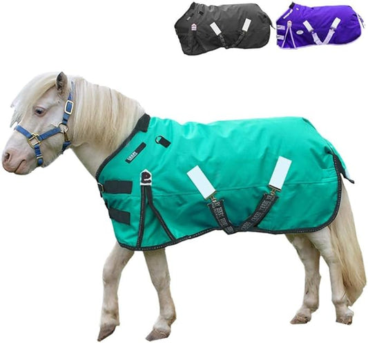 Derby Originals Nordic-Tough 1200D Heavyweight Mini Horse & Pony Turnout Blanket – Waterproof, Breathable, 300g Insulation, 210T Lining, Reflective, 2-Year Warranty (Turquoise, 42")