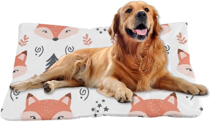 Ultra Soft Dog Pads with Anti-Slip Bottom, Cute Animals Cat Pillow Puppy Crate Pads Dogbeds for Lg Dogs Comfy Kennel Mat for Indoor& Outdoor Sofa Cars, Machine Washable 24 X 18 Inch