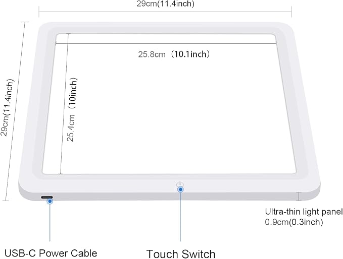 PULUZ 29cm Photography Shadowless Light Panel Ultra Bright LED Fill Light