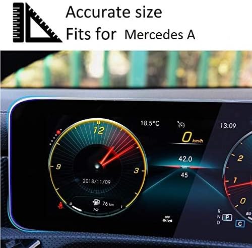 ZFM Tempered Glass Screen Protector for Mercedes-Benz EQC & A/B/CLA/GLB – 9H Hardness, Anti-Glare, Dual 10.25” MBUX Touch Screen Protection