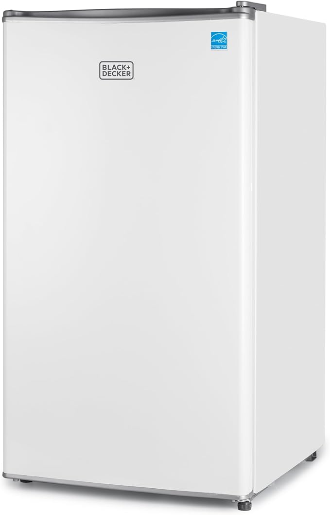 BLACK+DECKER 3.2 Cu. Ft. Compact Refrigerator, Energy Star, BCRK32W, White | Energy Star Certified Small Refrigerator, Single Door Mini Fridge with Chiller Compartment, Personal Fridge for Home or Dorm