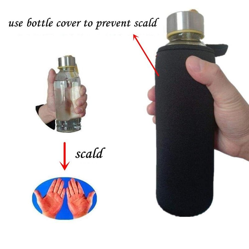 TLHO Water Bottle Carrier 750ml, 25oz Water Bottle Cover Sleeve Neoprene Bottle Carrier Insulated Bottle Bag Case Pouch black, 25oz/750ml 2PCS
