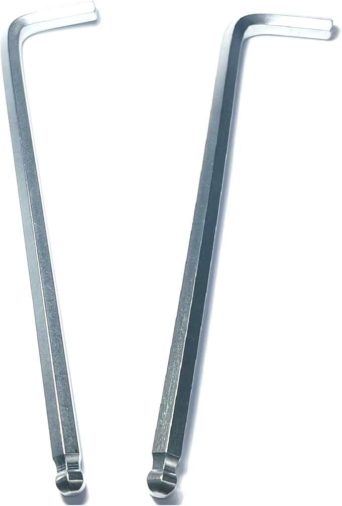 2pcs 5/16 Ball End Allen Wrench sets,5/16" Hex Key Wrench set,allen key Door Key L Shaped hex wrench set with Long Arm.