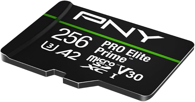 PNY 256GB PRO Elite Prime™ C10 U3 V30 A2 microSDXC Flash Memory Card –