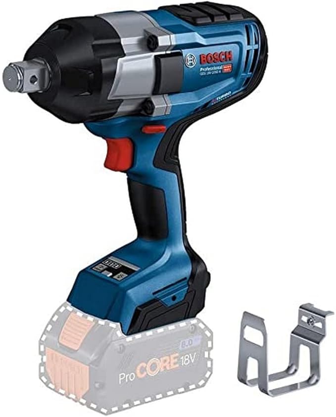 Bosch Professional BITURBO GDS 18V-1050 H cordless impact wrench (1050 Nm tightening torque, 1,700 Nm breakaway torque, excl. rechargeable batteries and charger, in carton)