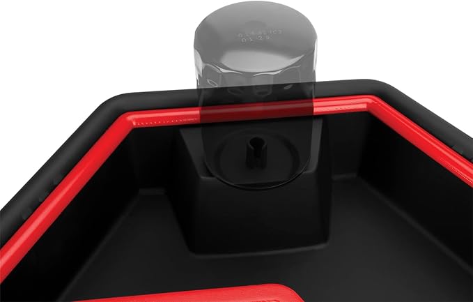 Performance Tool W4074 2 in 1 Drain Pan and Tool Caddy - Conveniently Collects Oil and Organizes Tools for Automotive Repairs