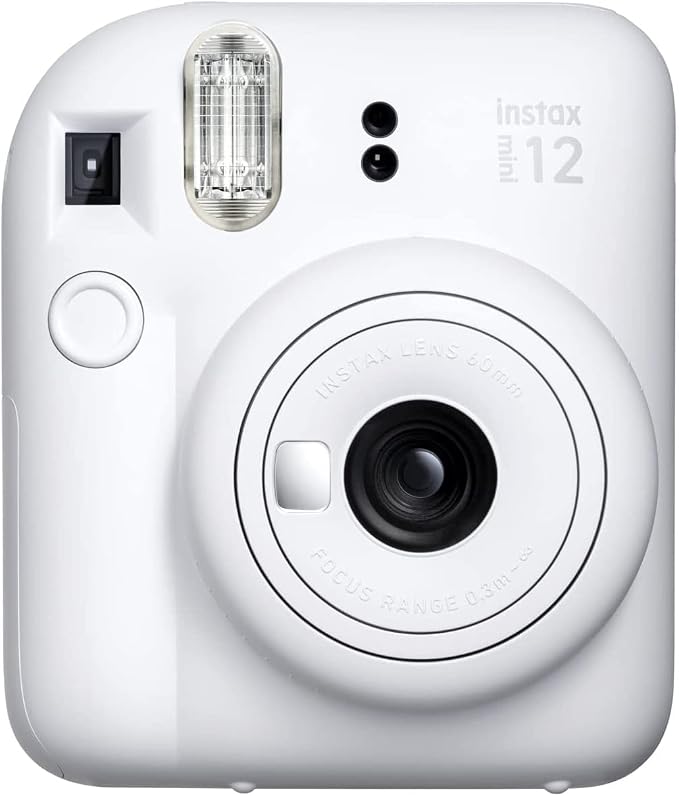 Fujifilm Instax Mini 12 Instant Camera Clay White + Fuji Film Value Pack +