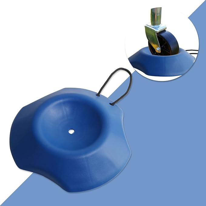Visible Blue Trailer Stopper Tongue Jack Wheel Dock Chock Stabilizer Prevents Trailer Jack Wheels from Sinking into Sand Grass Mud Supports 4400lbs - Easy to Position w Rope Handle