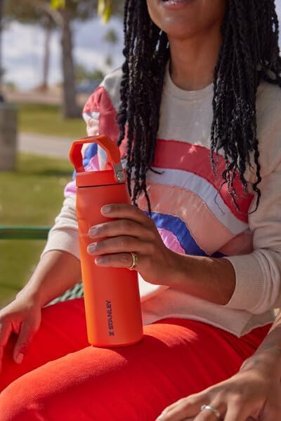 Stanley IceFlow 2.0 Water Bottle - 50 OZ Insulated Stainless Steel | Lightweight, Leak-Resistant, BPA-Free | Tigerlily Plum