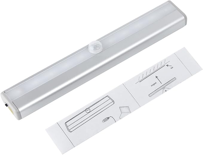 Angoily 3pcs Wireless Motion Sensor Led Cold White Cabinet Light Smart Sensor Closet Lights Under Cabinet Lighting Energy Saving