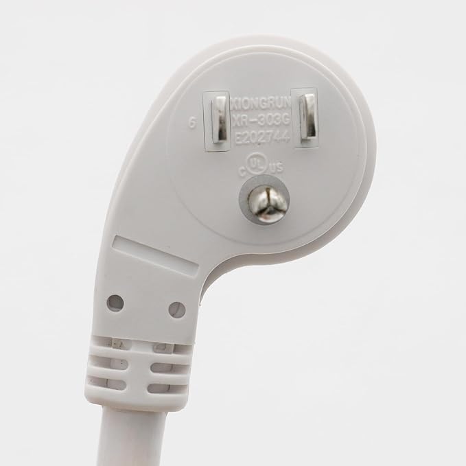 FIRMERST 1875W Low Profile Flat Plug 2Ft Extension Cord 14AWG 15A White UL Listed
