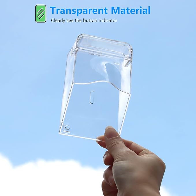 PC Waterproof Doorbell Cover, Transparent Rainproof Wireless Doorbell