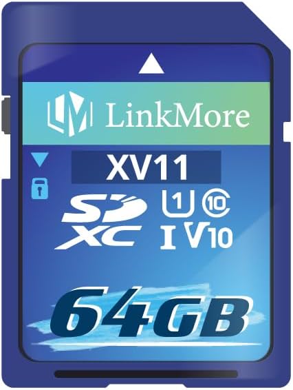 LinkMore 64GB Full-Size SD Card, SDXC Card Compatible