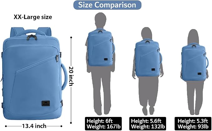MATEIN Big Backpack for Travel, Carry on Backpack for Airlines