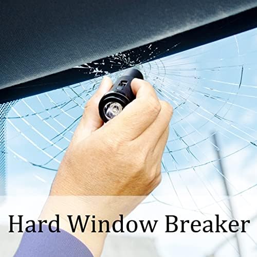 6 in 1 Car Emergency Tool, with Window Breaker Seatbelt Cutter 3 Modes Cigarette Lighter Flashlight, Rescue Life Saving USB Car Phone Charger 18W,Mini Black