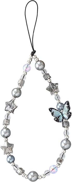 Beaded Phone Charm Lanyard Strap Girly Style Fixed Beads Pearl Lanyards