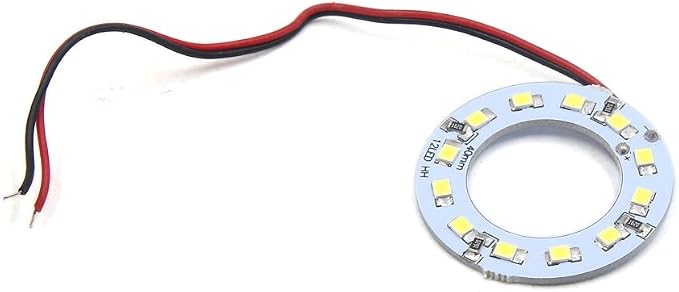 uxcell 4pcs 12V White 40mm 12 Surface Mount Device LED Ring Light