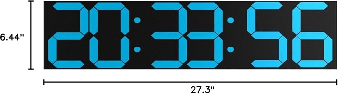 CHKOSDA Digital Wall Clock, Oversize Led Digital Clock Large Display