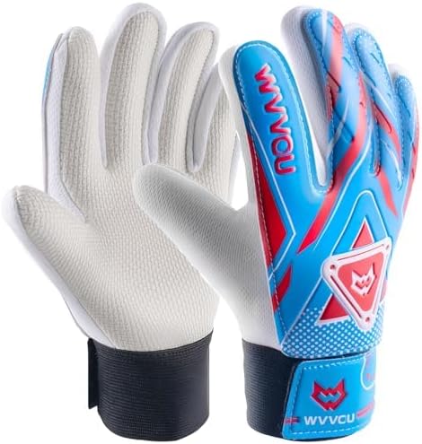 WVVOU Goalkeeper Gloves - Youth Soccer Goalie Gloves with Double Protection & Super Grip