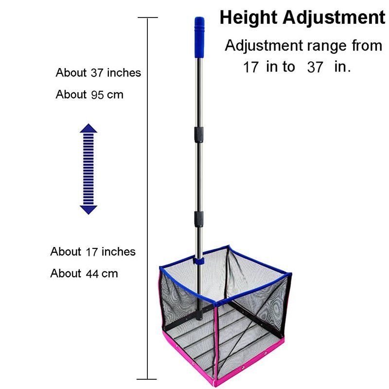 TNZMART Adjustable Pickleball Retriever Portable Pickle Balls Picker Multifunction Ball Collector for Picking and Storage (Blue)