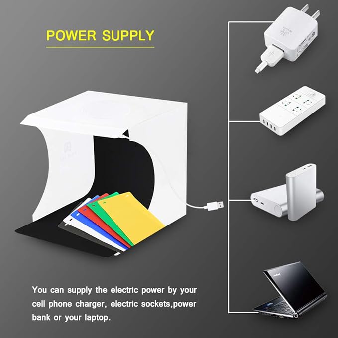 Mini Photo Studio Tent Jewelry Light Box Kit, SENLIXIN Portable Foldable Small