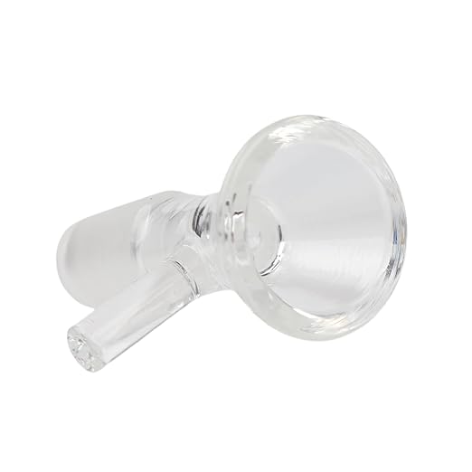 4PCS 14mm Glass Funnel Set, Thickened Heat Resistant Funnels with Handle, Multi-Purpose 14mm Glass Bowl for Kitchen Oil, Perfume, Liquid, Sand Art, Easy to Clean & Reusable