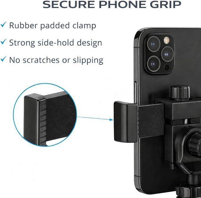 Acuvar 50” Phone Tripod with Rotating Mount – Vertical & Horizontal Filming