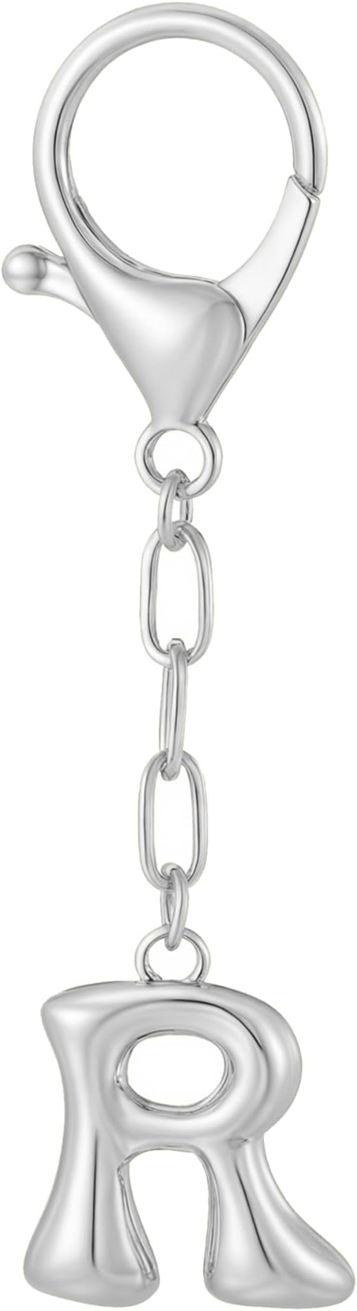 Gold Bubble Initial Keychain Charm for Women Chunky Bag Purse Charms A-Z Letter Key Chains for Handbag Accessories
