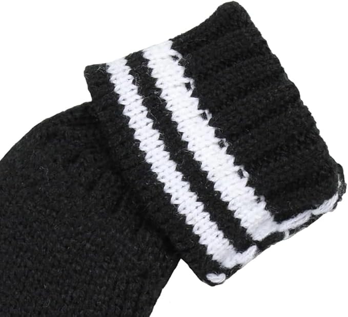 Scott Edward 1/7/10 Pcs Knitted Golf Club Head Covers for Irons Wedge Cuteness and Basically Socks Shape Washable Golf Club Head Protector on Classic Stripes Style，Double Sided Customization