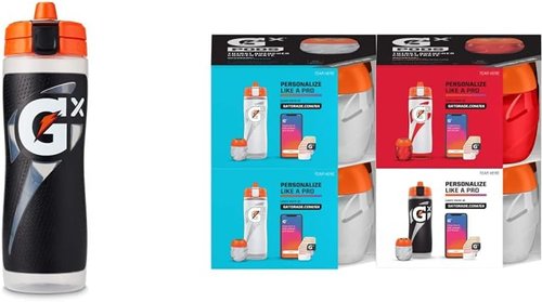 Gatorade Gx Sports Bottle - Black with 16 Gx Pods for Ultimate Hydration