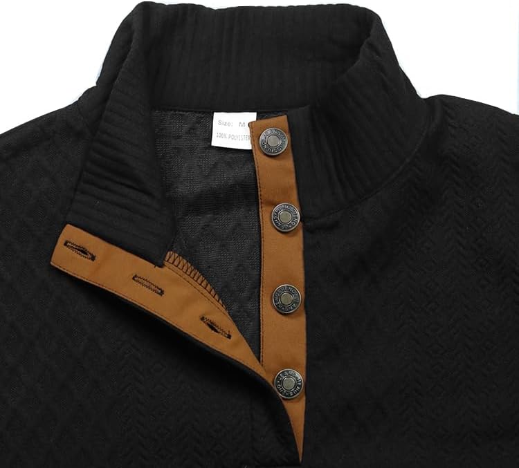 ZOCANIA Men's Sweatshirt - Block Striped Jacquard Design with Elbow Patches | Long Sleeve Pullover