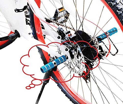 1 Pairs Aluminum Alloy Bike Pegs for Mountain Bike Cycling Stunt Pegs Fit 3/8 inch Axles Black