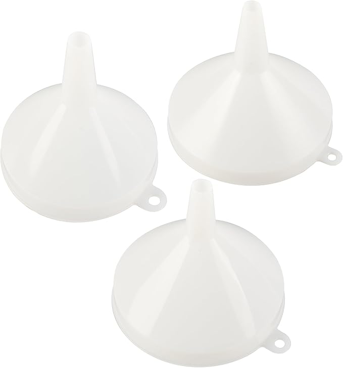 Restaurantware-Met Lux Plastic Funnel Set, 1 Pouring Tool Set - Includes 8,12, and 16-oz Funnel, 3-piece Pouring Tools, Wide Spout, For Transferring Ingredients