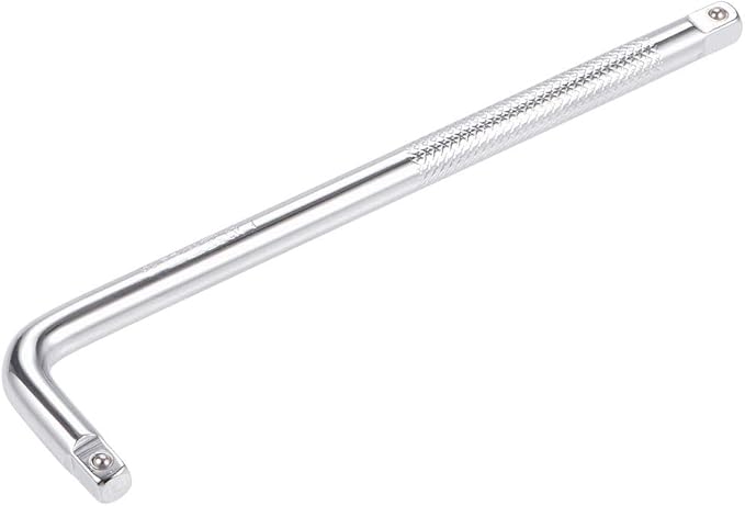 uxcell 1/4" Drive Socket Breaker L Shape Extension Bar Wrench, CR-V