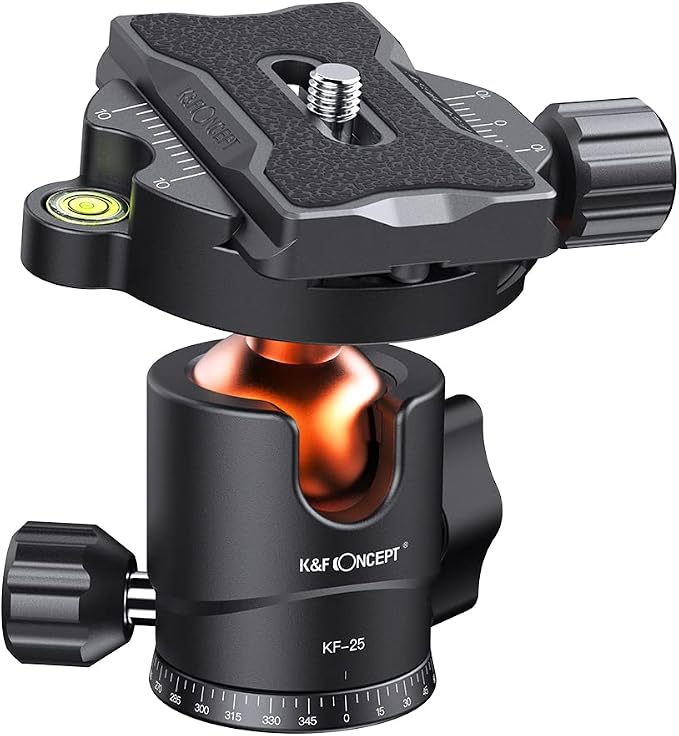 K&F Concept 25mm Metal Tripod Ball Head 360 Degree Rotating Panoramic