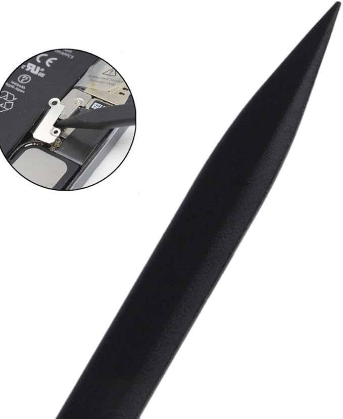 Fixinus 200 Pieces 4.72" Black Stick Non-Abrasive Nylon Plastic Spudger Security Pry Bar for iPhone iPad Mobile Phone Tablet Laptop LCD Screen Opening Repair Tool