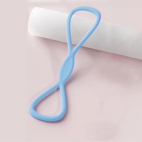 Figure 8 Resistance Bands - 15LB Silicone Pull Rope for Shoulder, Back & Arm Workouts | Non-Slip Handles for Home Gym & Yoga